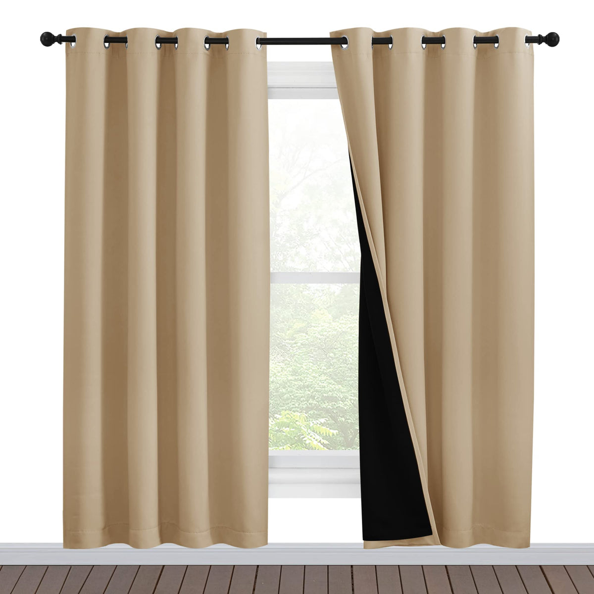 NICETOWN Full Blackout Double-Layer Curtains
