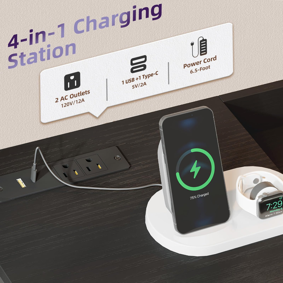 Somdot Dresser with Charging Station