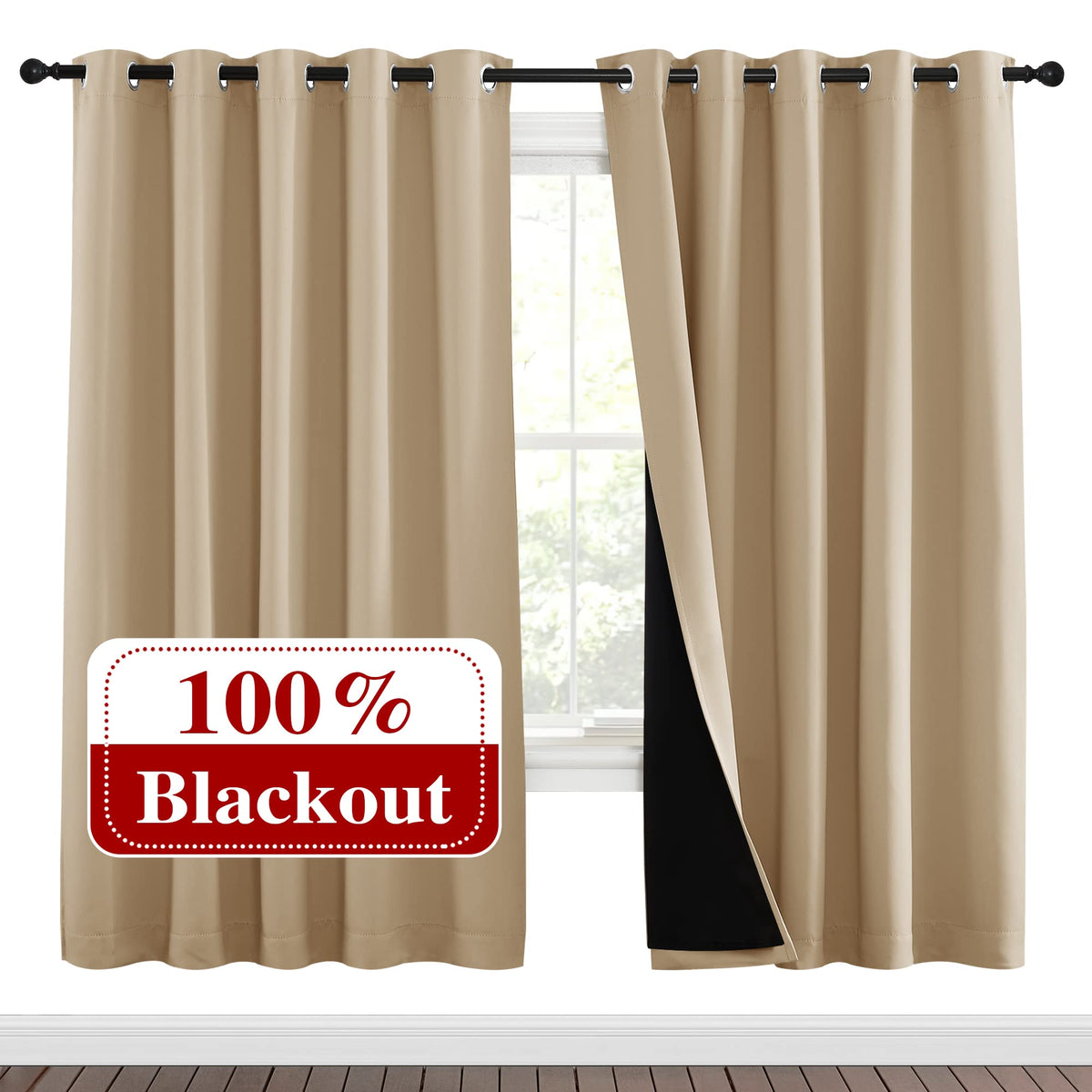 NICETOWN Full Blackout Double-Layer Curtains