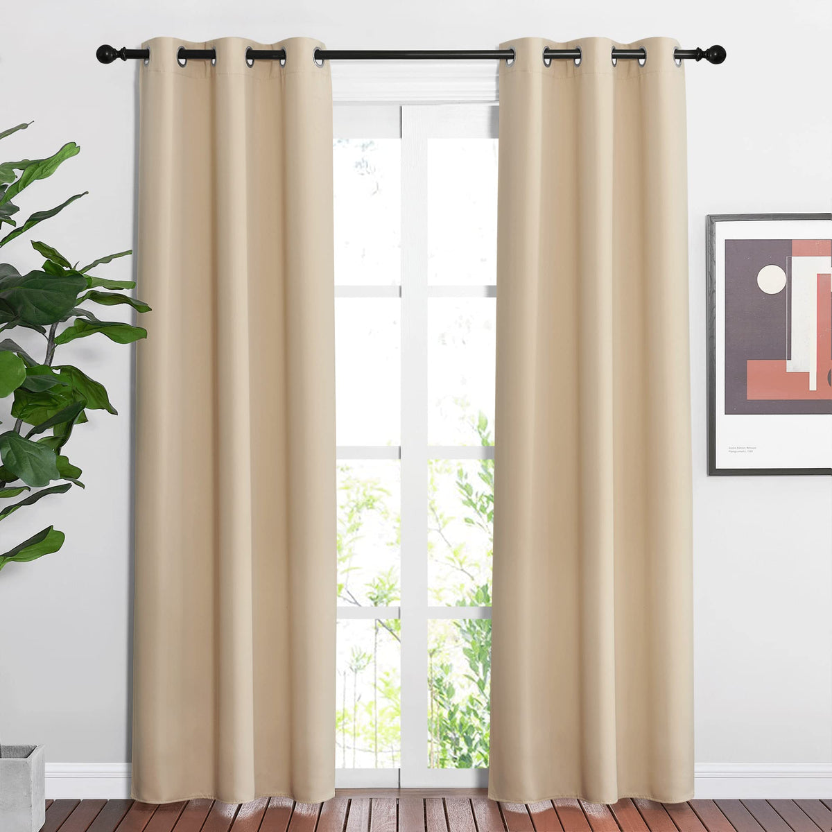 NICETOWN Grommet Blackout Room Darkening Curtains