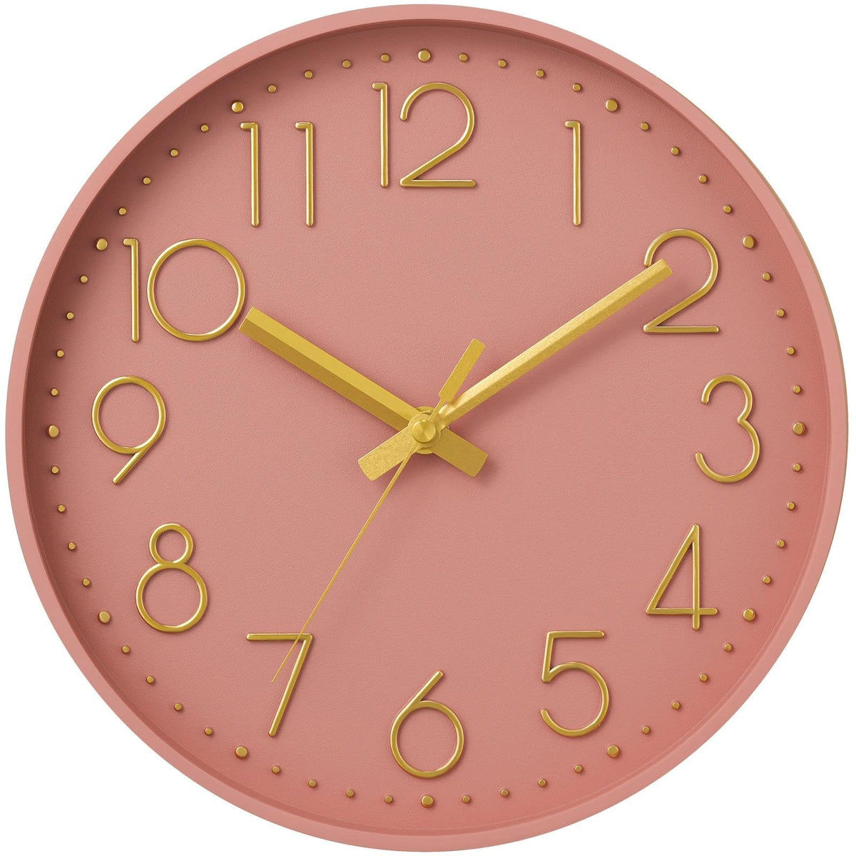 DAXSMY Wall Clock Silent Non-Ticking Modern 3D Wall Clocks Battery Operated - Decorative Clock for Kitchen, Home Office, Bathroom, Bedroom