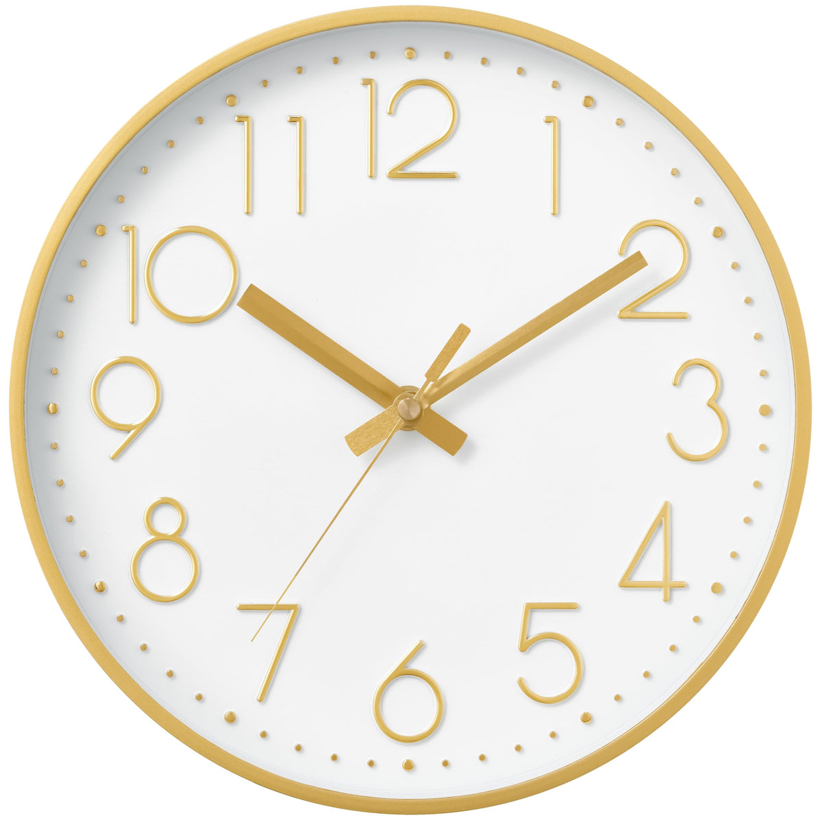 DAXSMY Wall Clock Silent Non-Ticking Modern 3D Wall Clocks Battery Operated - Decorative Clock for Kitchen, Home Office, Bathroom, Bedroom