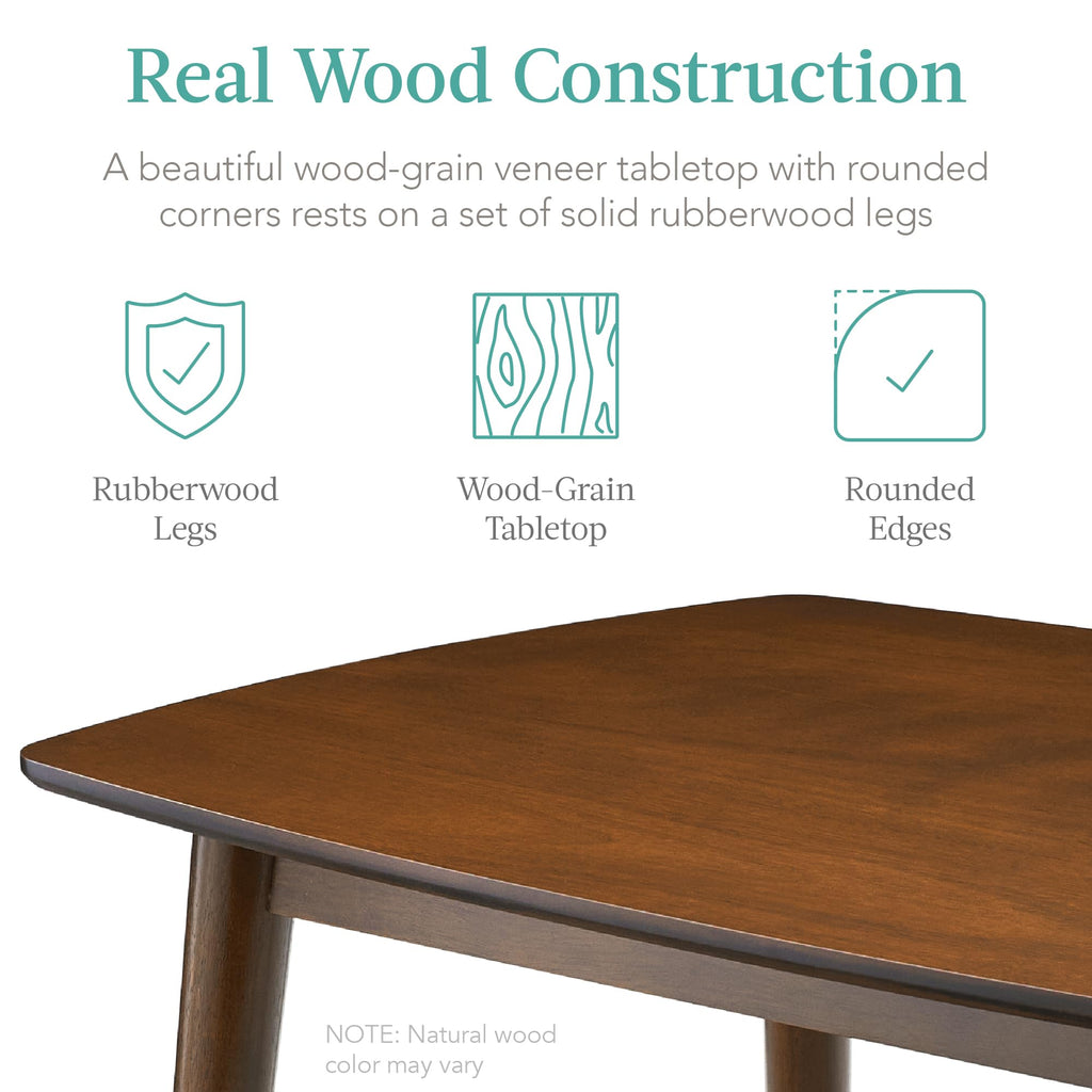 Best Choice Products Compact Wooden Mid-Century Modern Dining Set