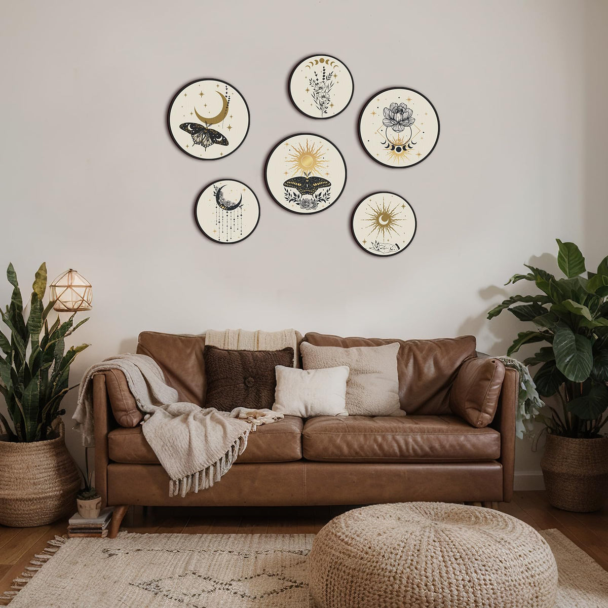 Barydat 6 Pcs Boho Wooden Plant Wall Art Decor