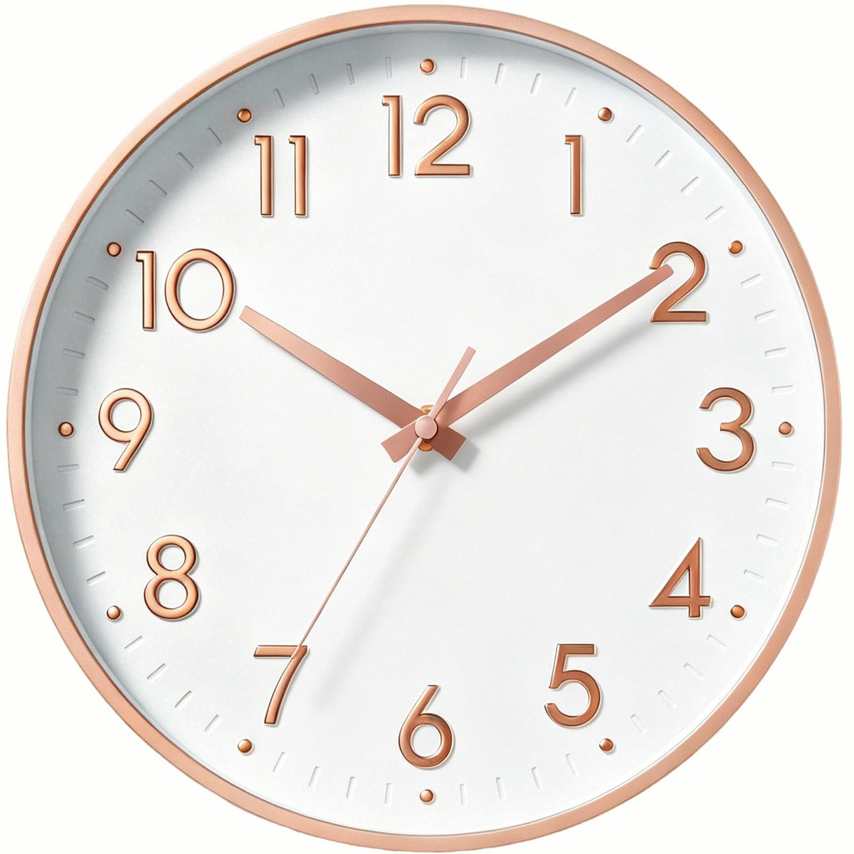 Mosewa Wall Clock, Battery Operated Silent Non-Ticking Modern Analog Clock Decorative for Kitchen, Bedroom, Office, Living Room
