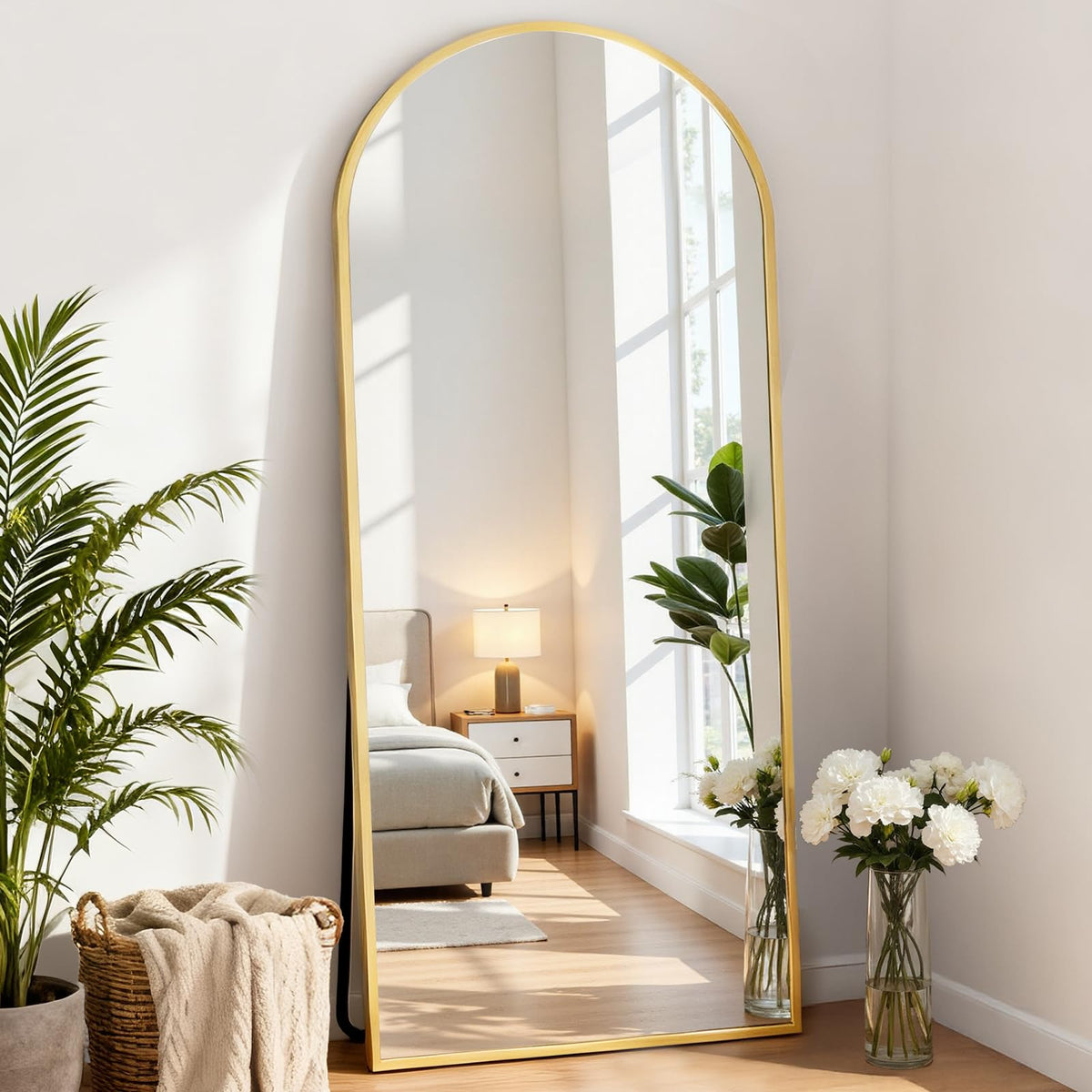 DUMOS Mirror Full Length Floor, Full Body Standing Mirror