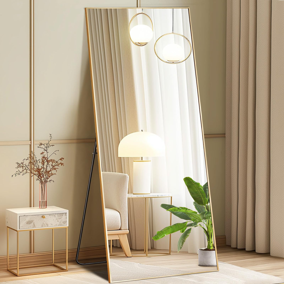 DUMOS Mirror Full Length Floor, Full Body Standing Mirror