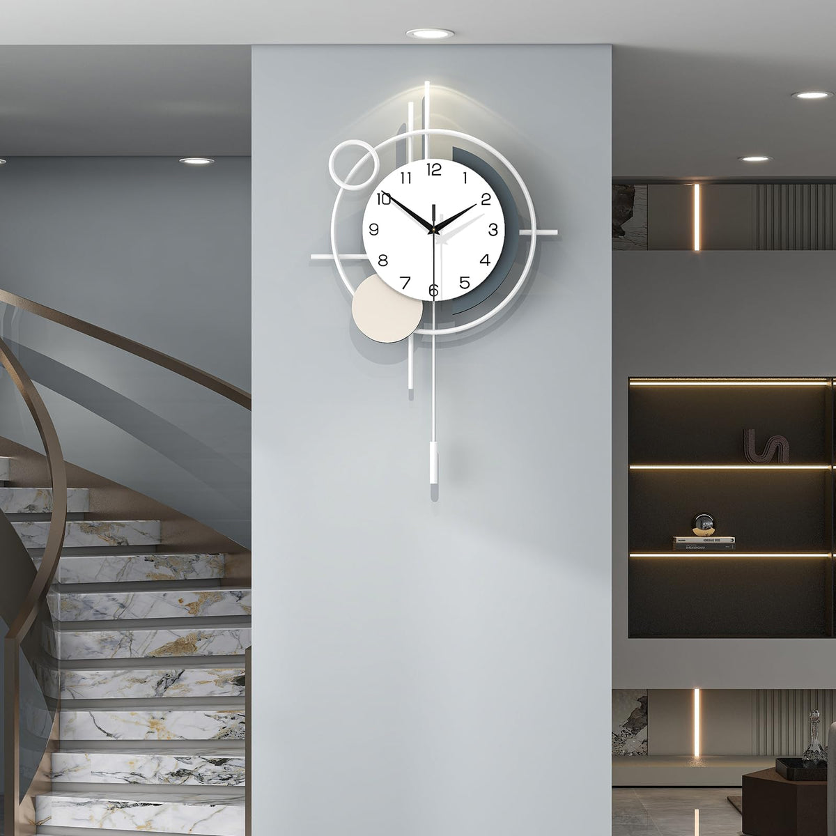 YIJIDECOR Large Wall Clocks for Living Room Decor Big Modern Wall Clock Battery Operated