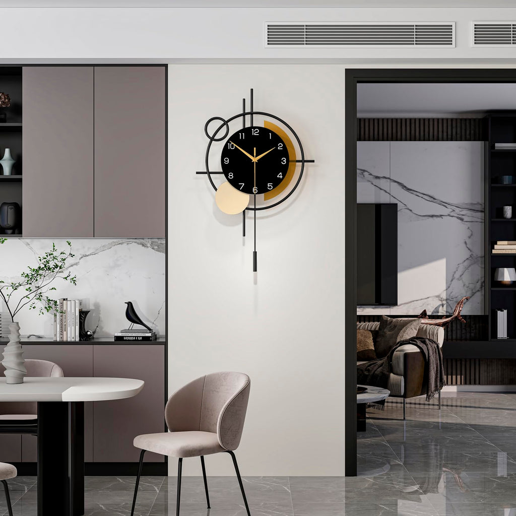 YIJIDECOR Large Wall Clocks for Living Room Decor Big Modern Wall Clock Battery Operated