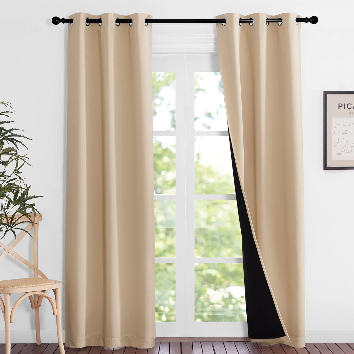 NICETOWN Full Blackout Double-Layer Curtains