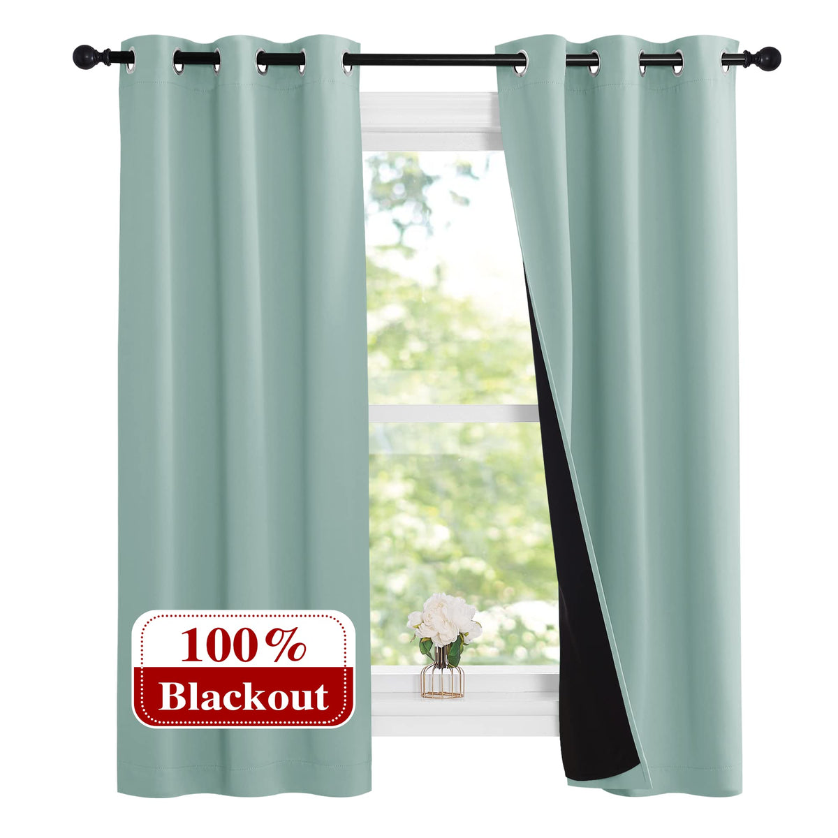 NICETOWN Full Blackout Double-Layer Curtains