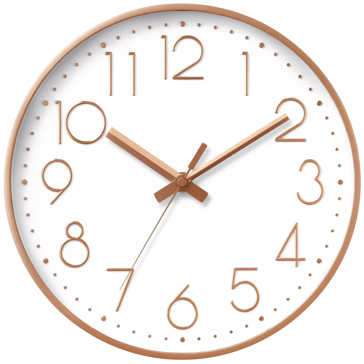 DAXSMY Wall Clock Silent Non-Ticking Modern 3D Wall Clocks Battery Operated - Decorative Clock for Kitchen, Home Office, Bathroom, Bedroom