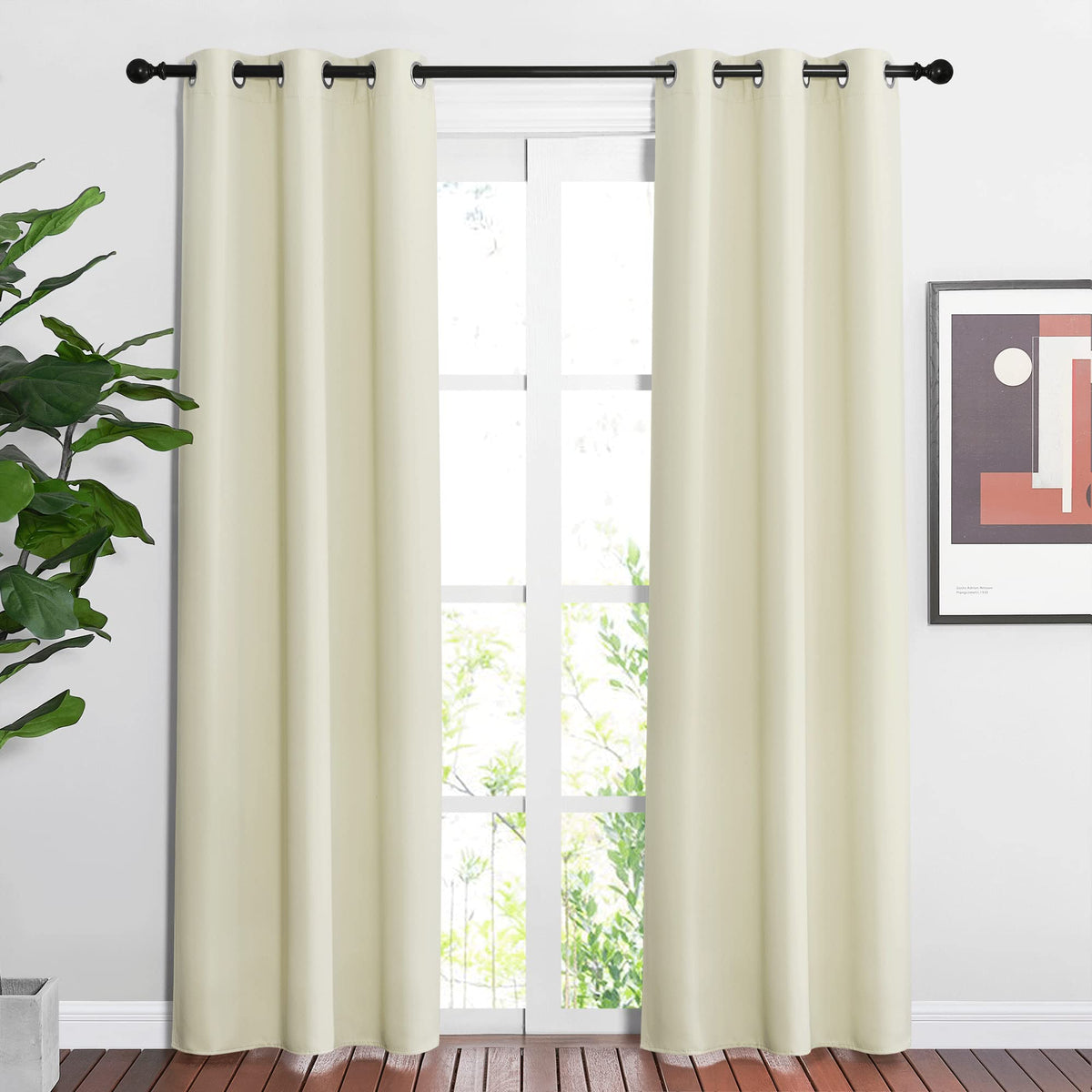 NICETOWN Grommet Blackout Room Darkening Curtains