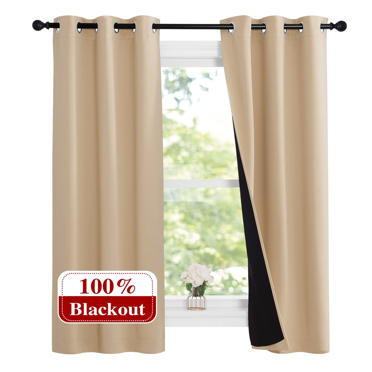 NICETOWN Full Blackout Double-Layer Curtains
