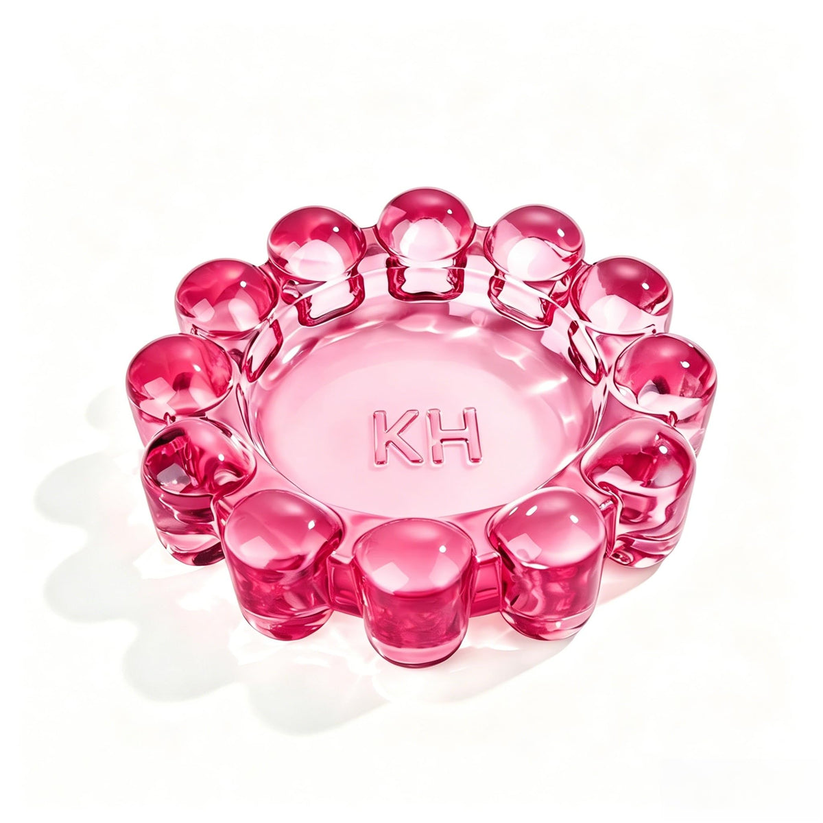 khtumeware 1 Pack Bubble Candle Dish – Transparent Glass Candle Dish for Home Decor – Decorative Modern Candle Holder for Small Candles & Diffusers