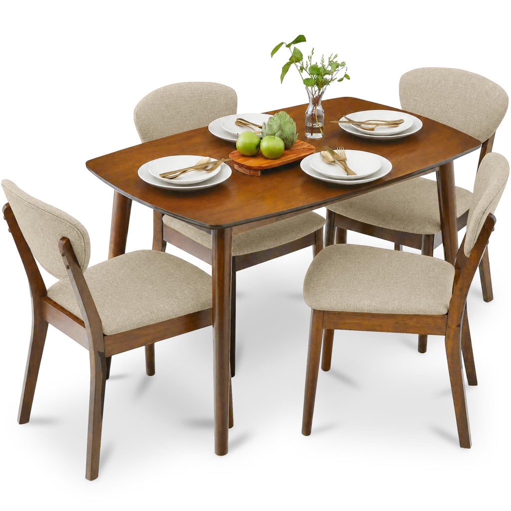 Best Choice Products Compact Wooden Mid-Century Modern Dining Set