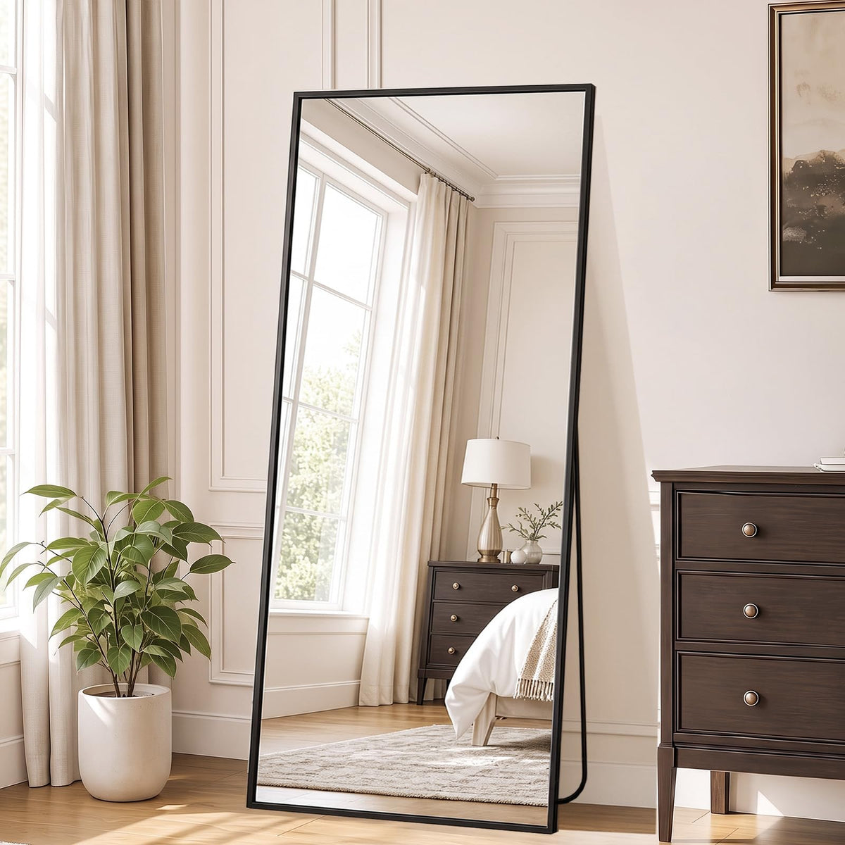 DUMOS Mirror Full Length Floor, Full Body Standing Mirror