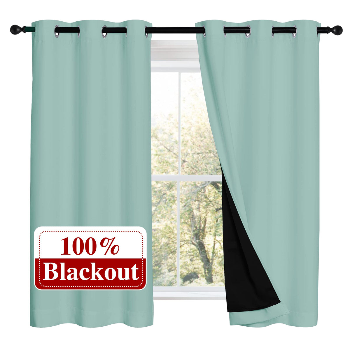 NICETOWN Full Blackout Double-Layer Curtains