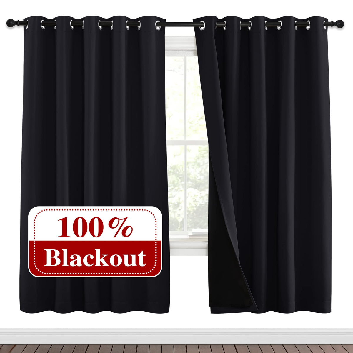 NICETOWN Full Blackout Double-Layer Curtains