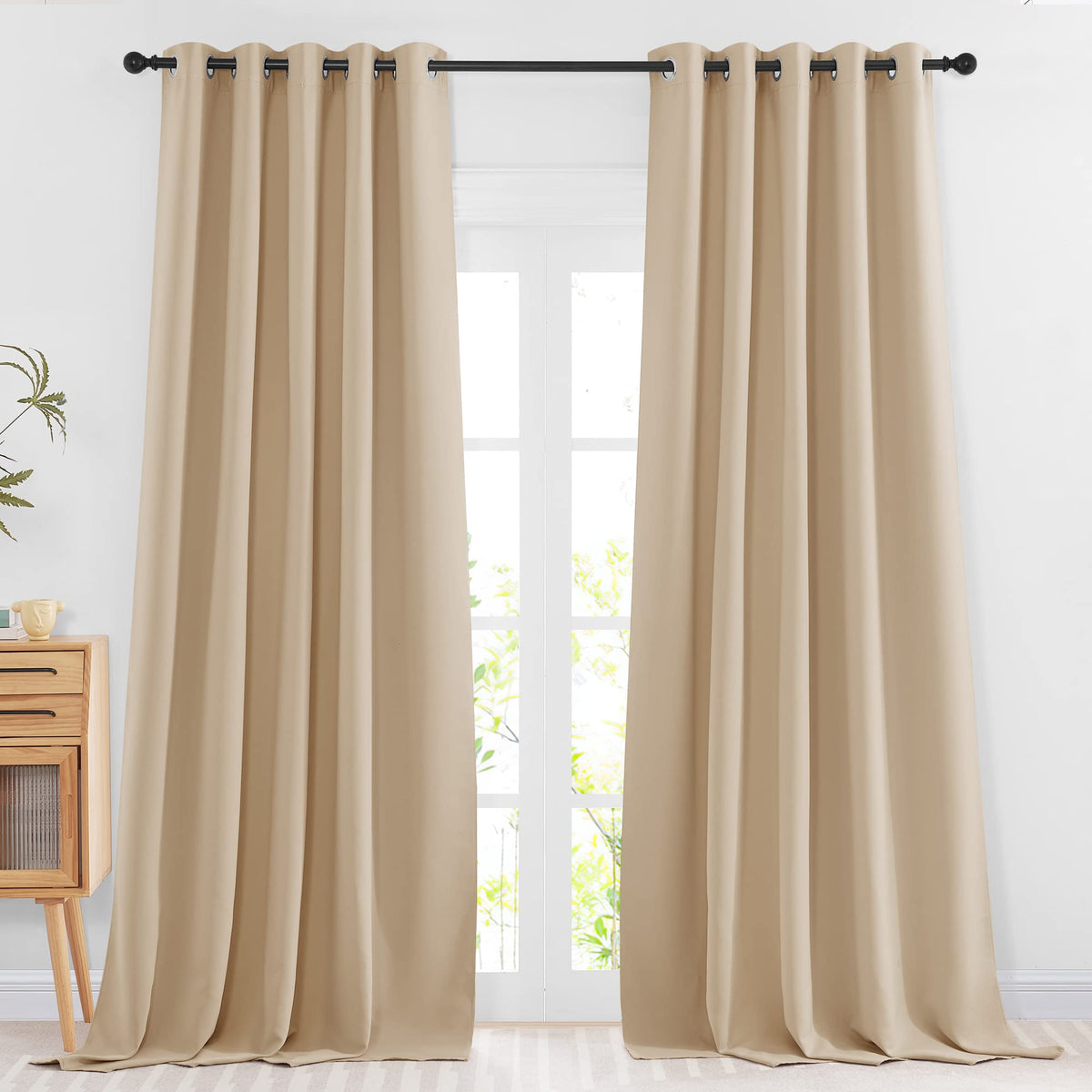 NICETOWN Grommet Blackout Room Darkening Curtains