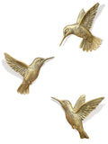 GUSFREUD Hummingbird Wall Decor – Antique Copper Bird Wall Art Sculptures for Home Decor