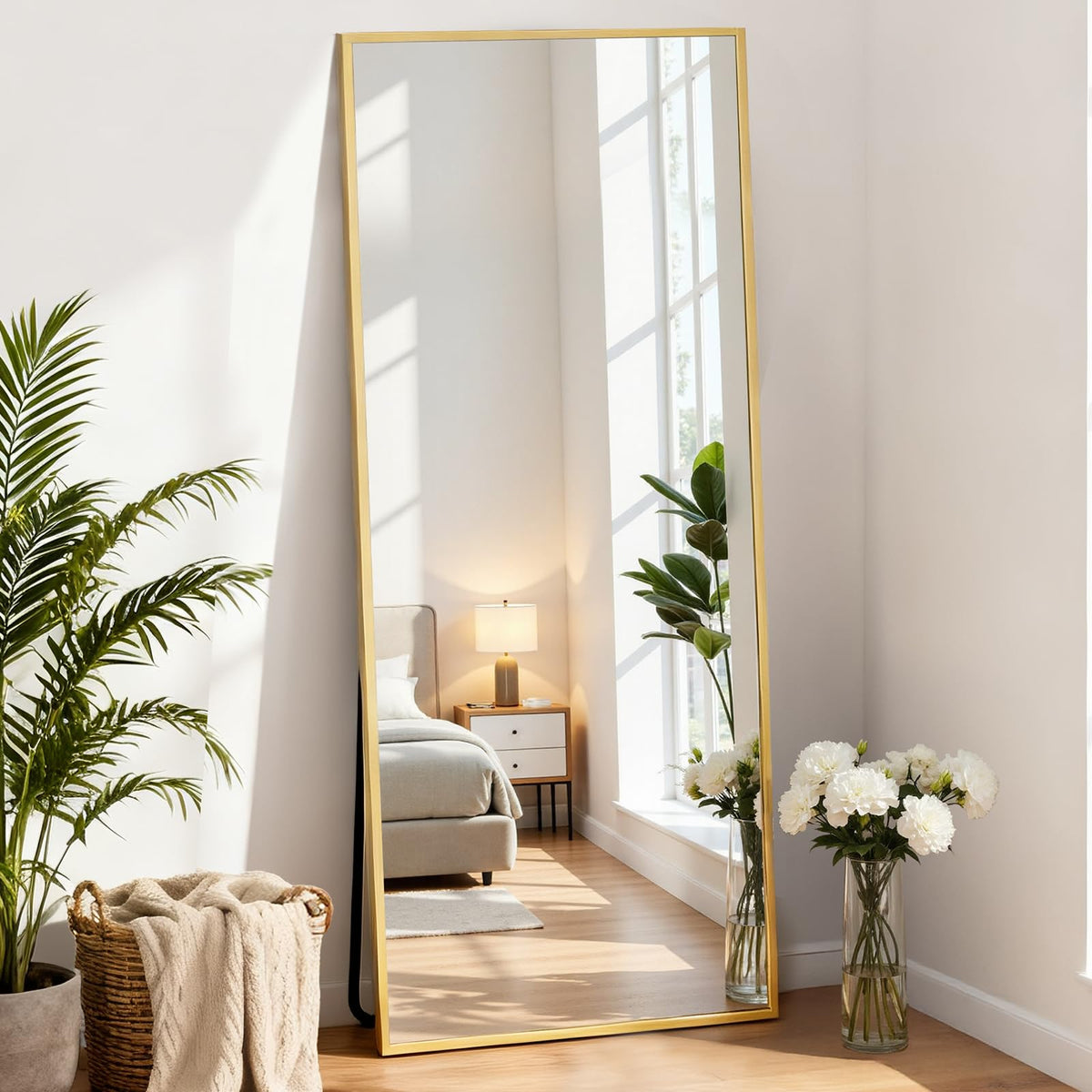 DUMOS Mirror Full Length Floor, Full Body Standing Mirror