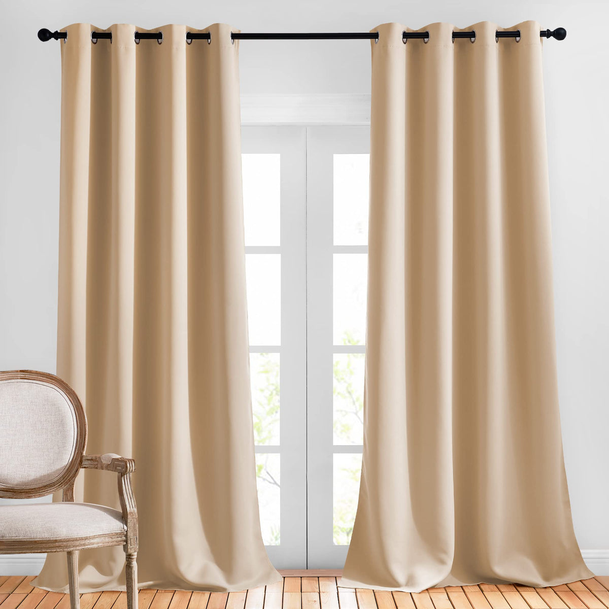 NICETOWN Grommet Blackout Room Darkening Curtains