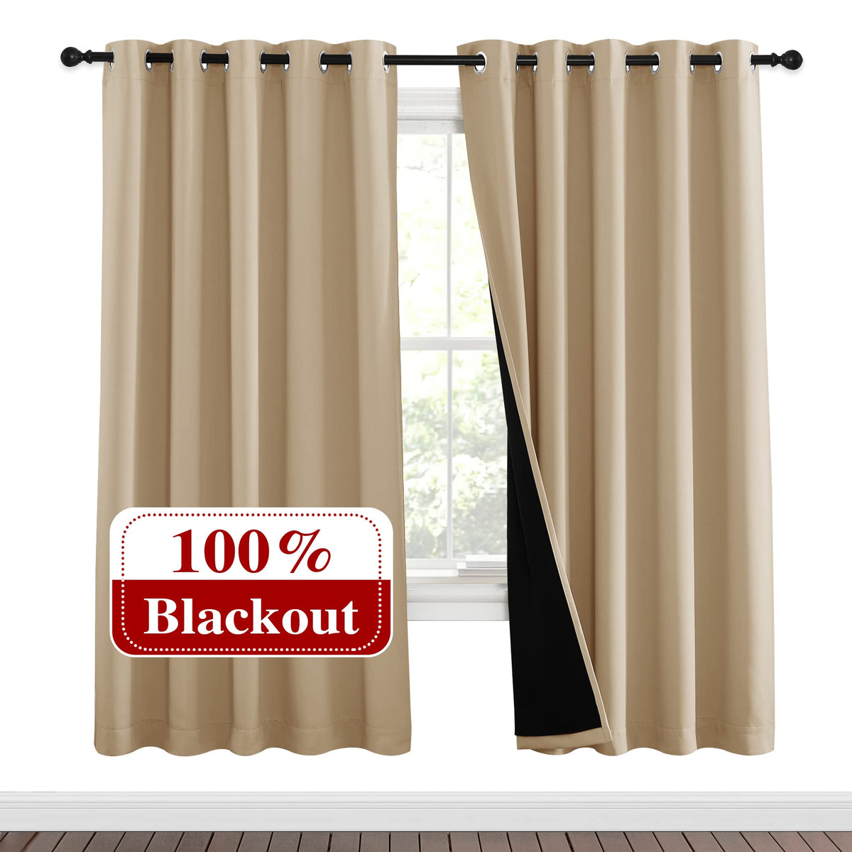 NICETOWN Full Blackout Double-Layer Curtains