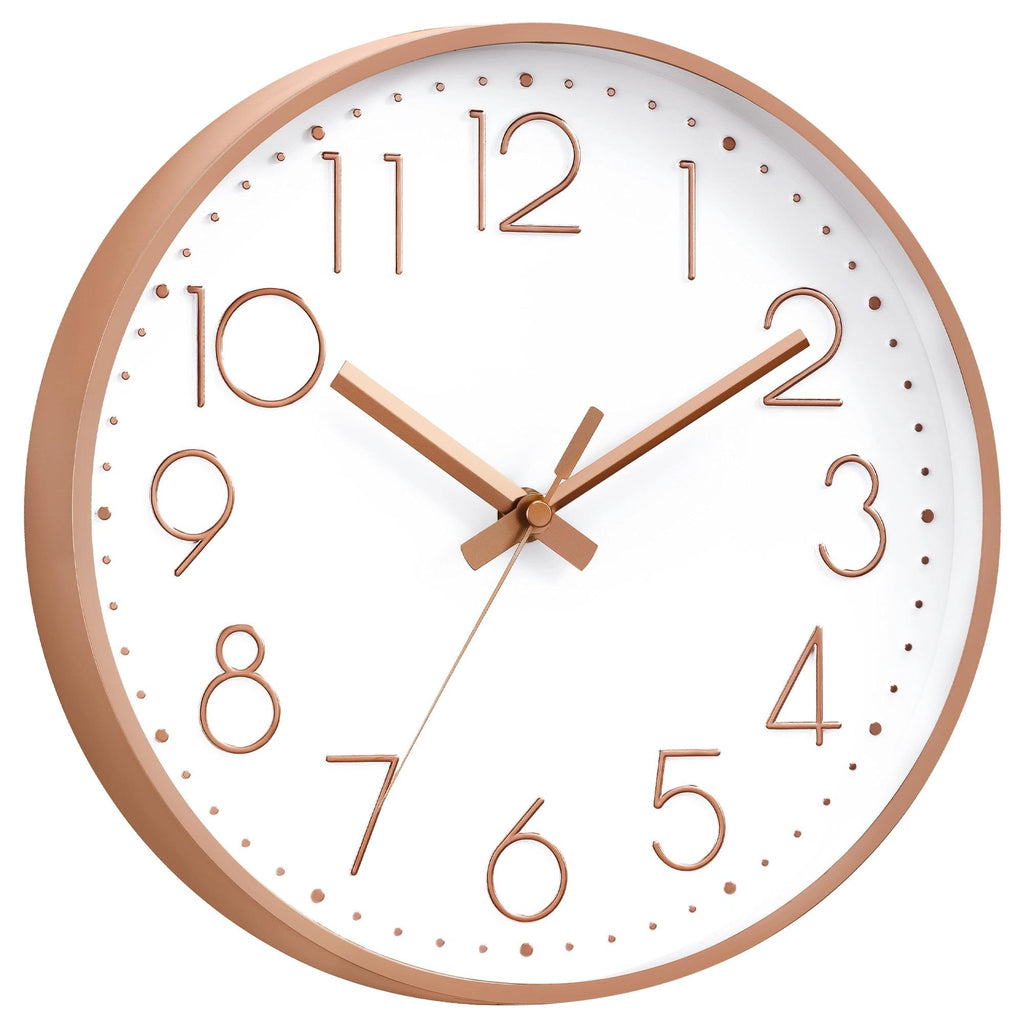 DAXSMY Wall Clock Silent Non-Ticking Modern 3D Wall Clocks Battery Operated - Decorative Clock for Kitchen, Home Office, Bathroom, Bedroom