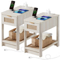 LEYAOYAO Rattan Dresser and Nightstand Sets 3 Piece, Natural