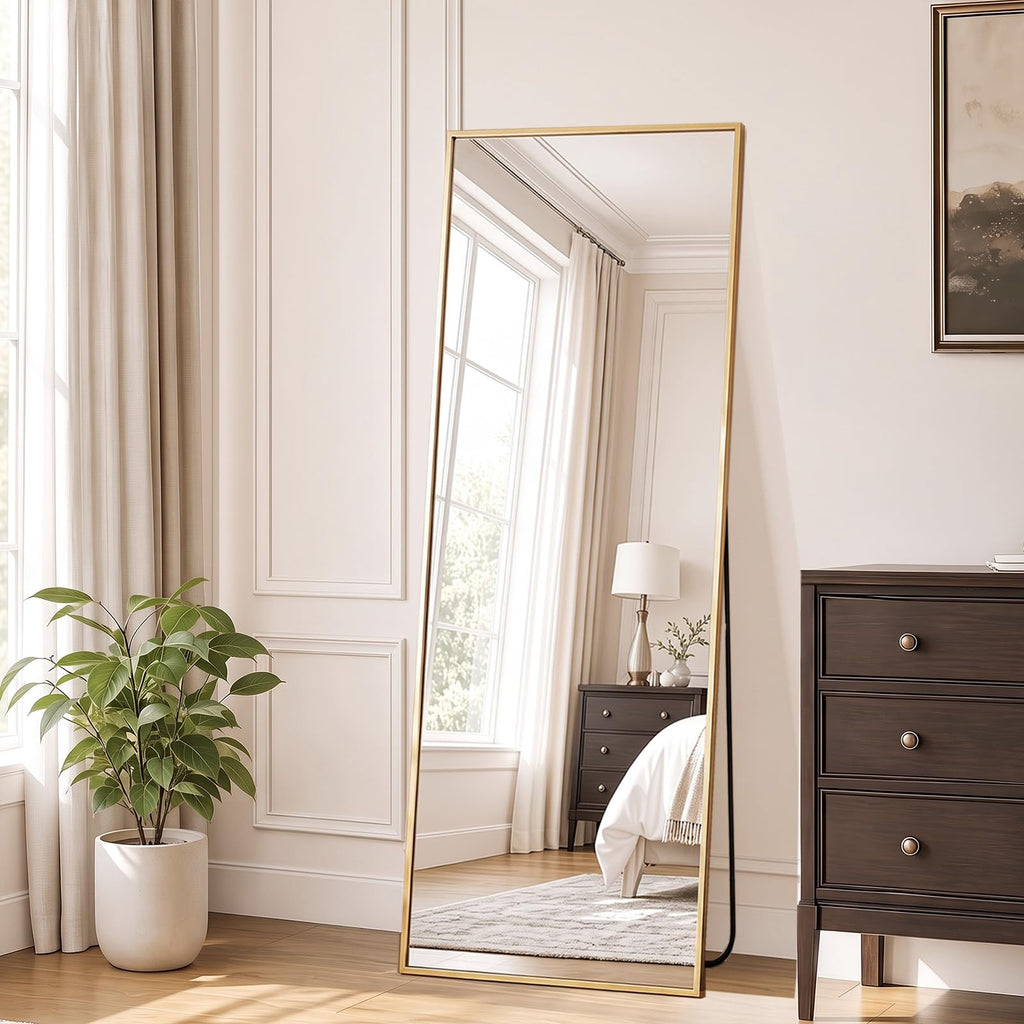 DUMOS Mirror Full Length Floor, Full Body Standing Mirror