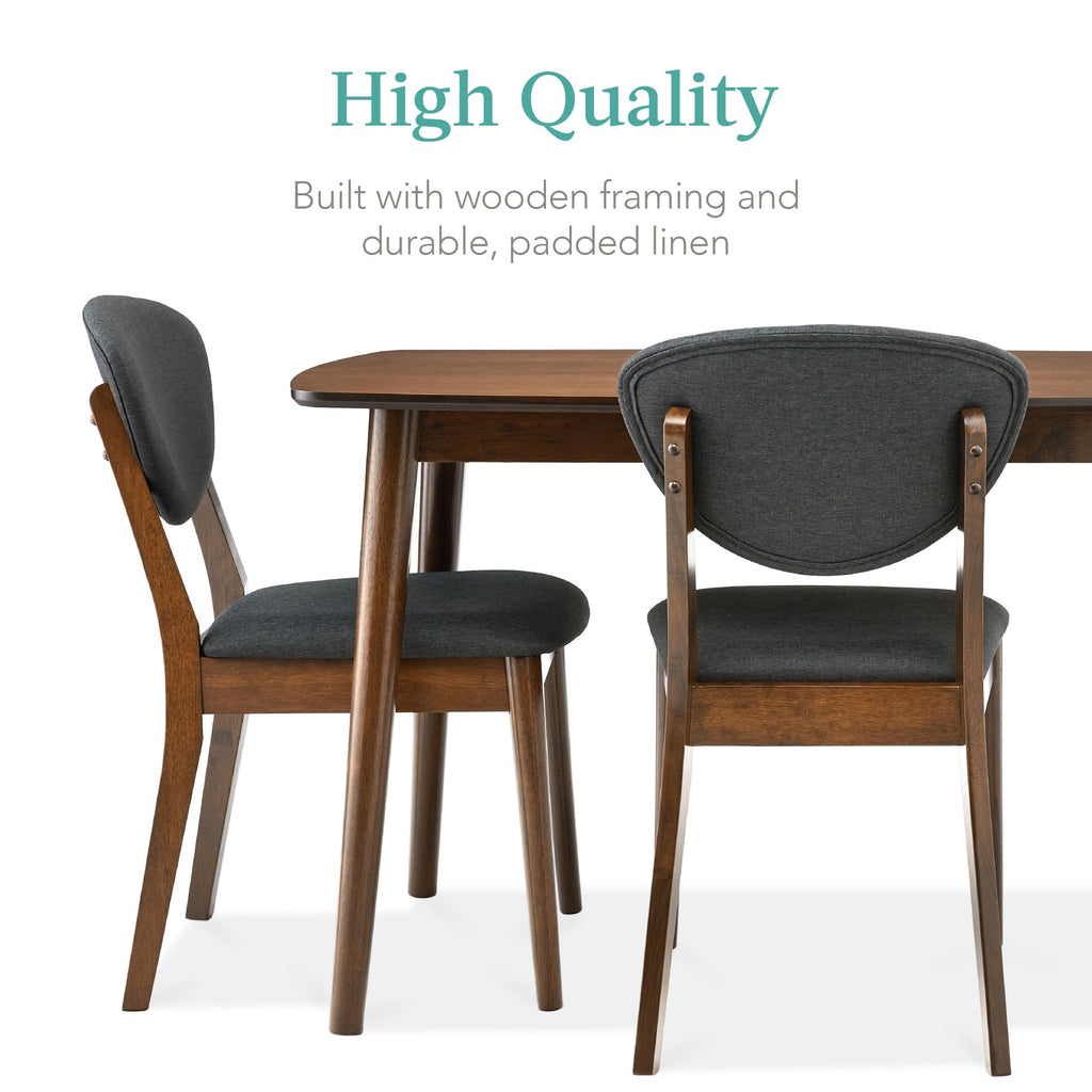 Best Choice Products Compact Wooden Mid-Century Modern Dining Set