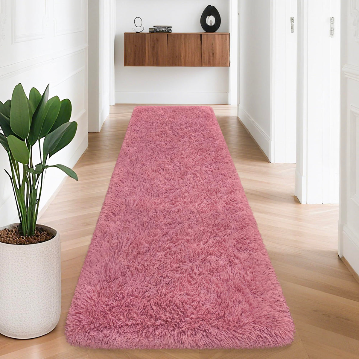 JiaoBaba Rainbow Tie-Dye Fluffy Area Rug for Kids