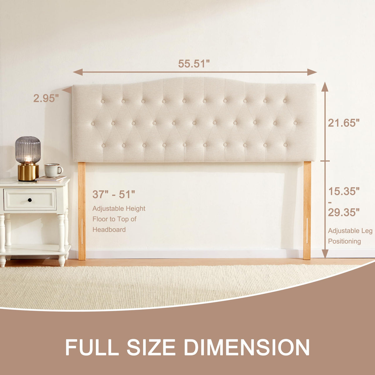 Huatean Home Upholstered Queen Headboard Only