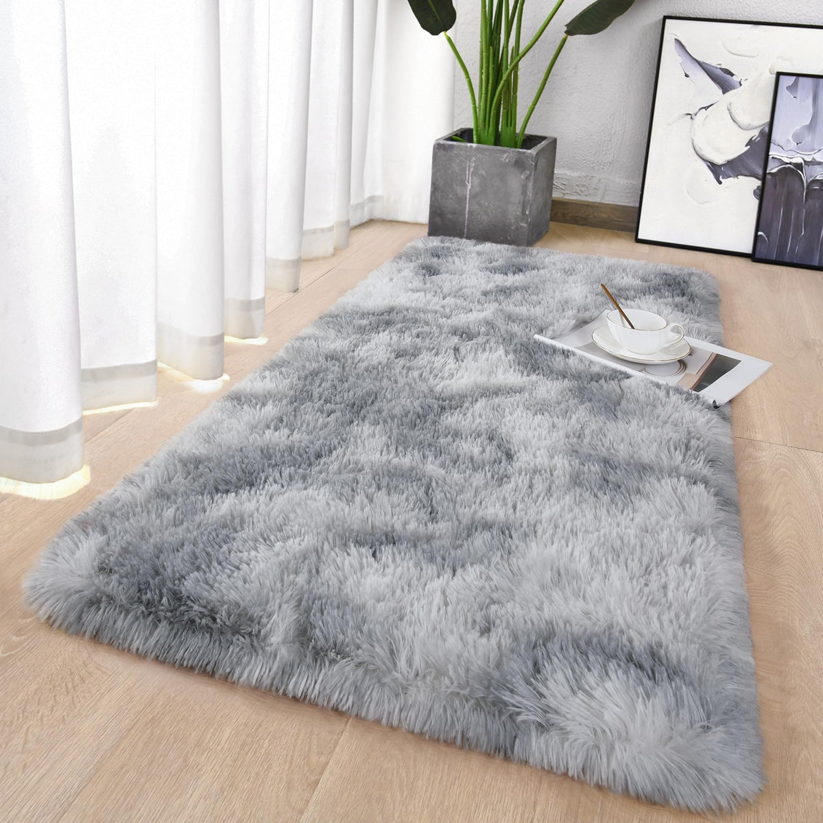 Chicrug Soft Runner Rug for Bedroom Living Room Plush Fluffy Rug 2x10