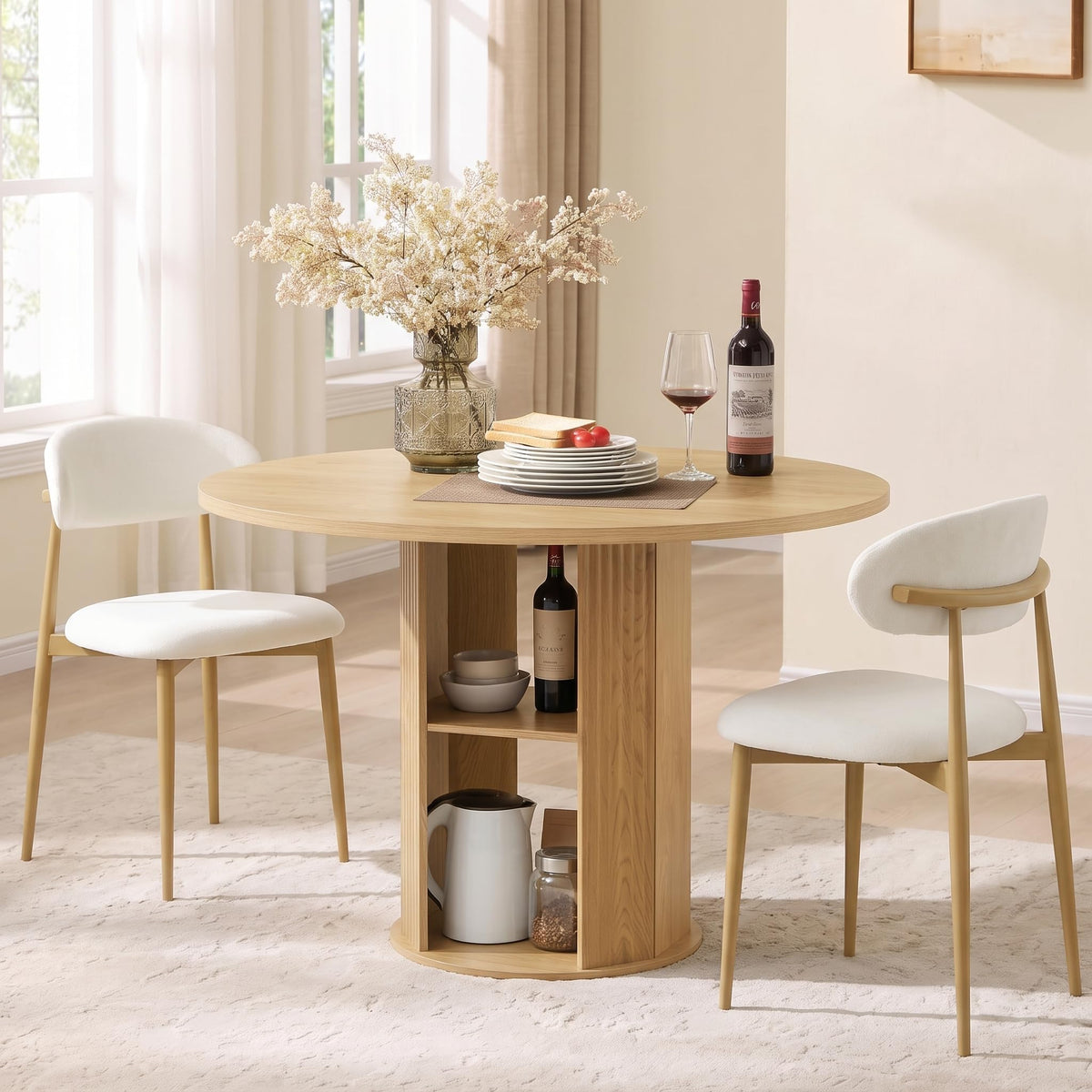 Andehomy Round Dining Table-W1162