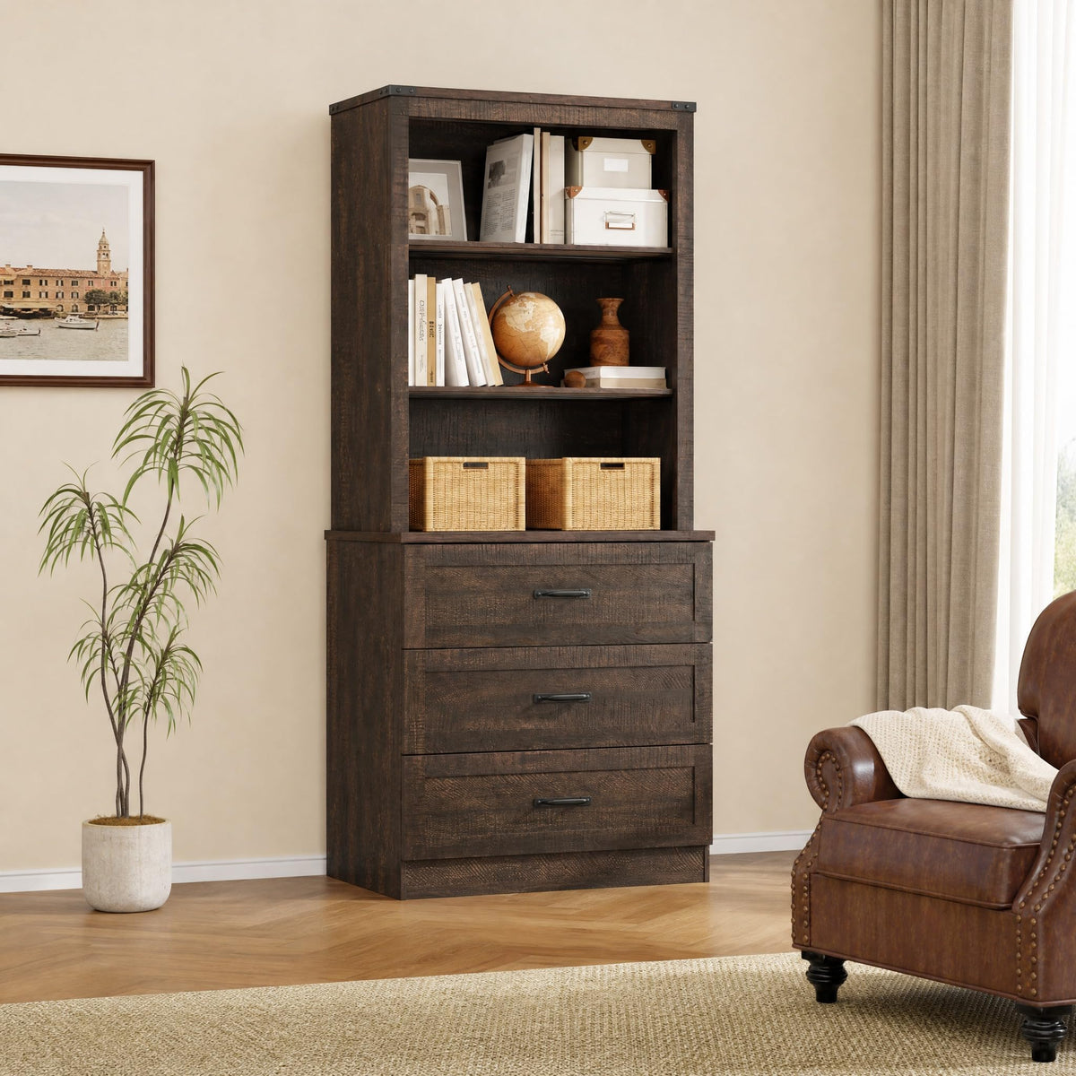 chartustriable 157" Entertainment Center with Bookshelves for TVs up to 100", Farmhouse Wall Unit TV Stand with Doors & Drawer, Media Console Table for Living Room, Bedroom
