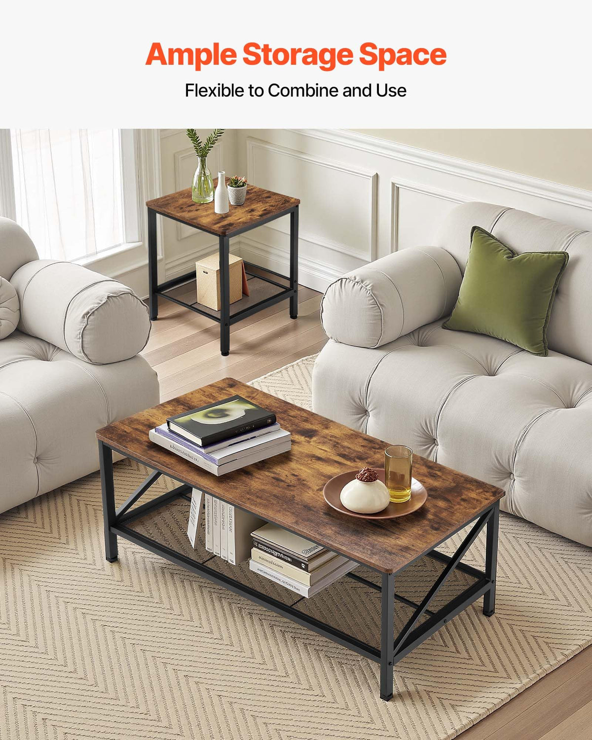 VEVOR 3 Pieces Living Room Table Sets