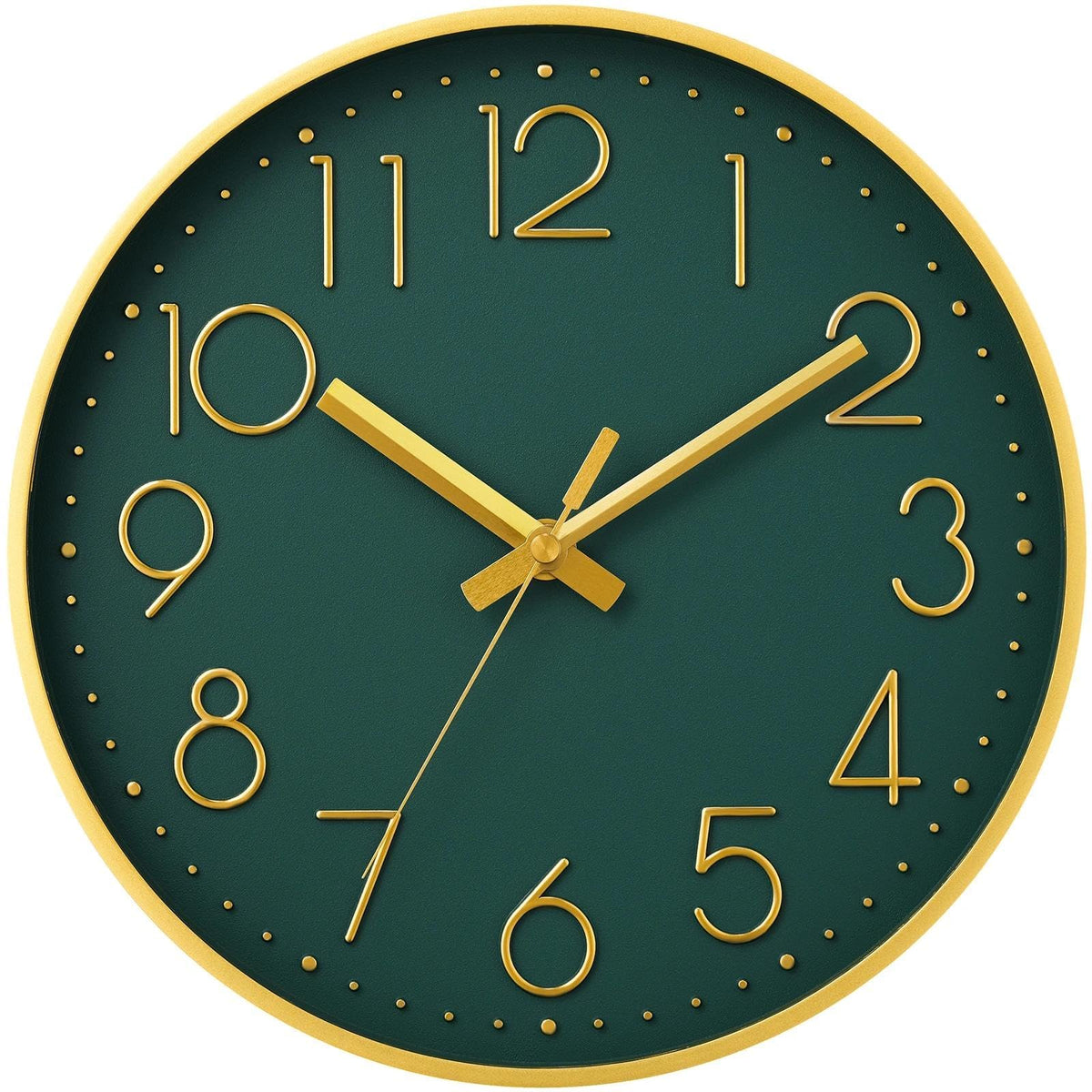 DAXSMY Wall Clock Silent Non-Ticking Modern 3D Wall Clocks Battery Operated - Decorative Clock for Kitchen, Home Office, Bathroom, Bedroom