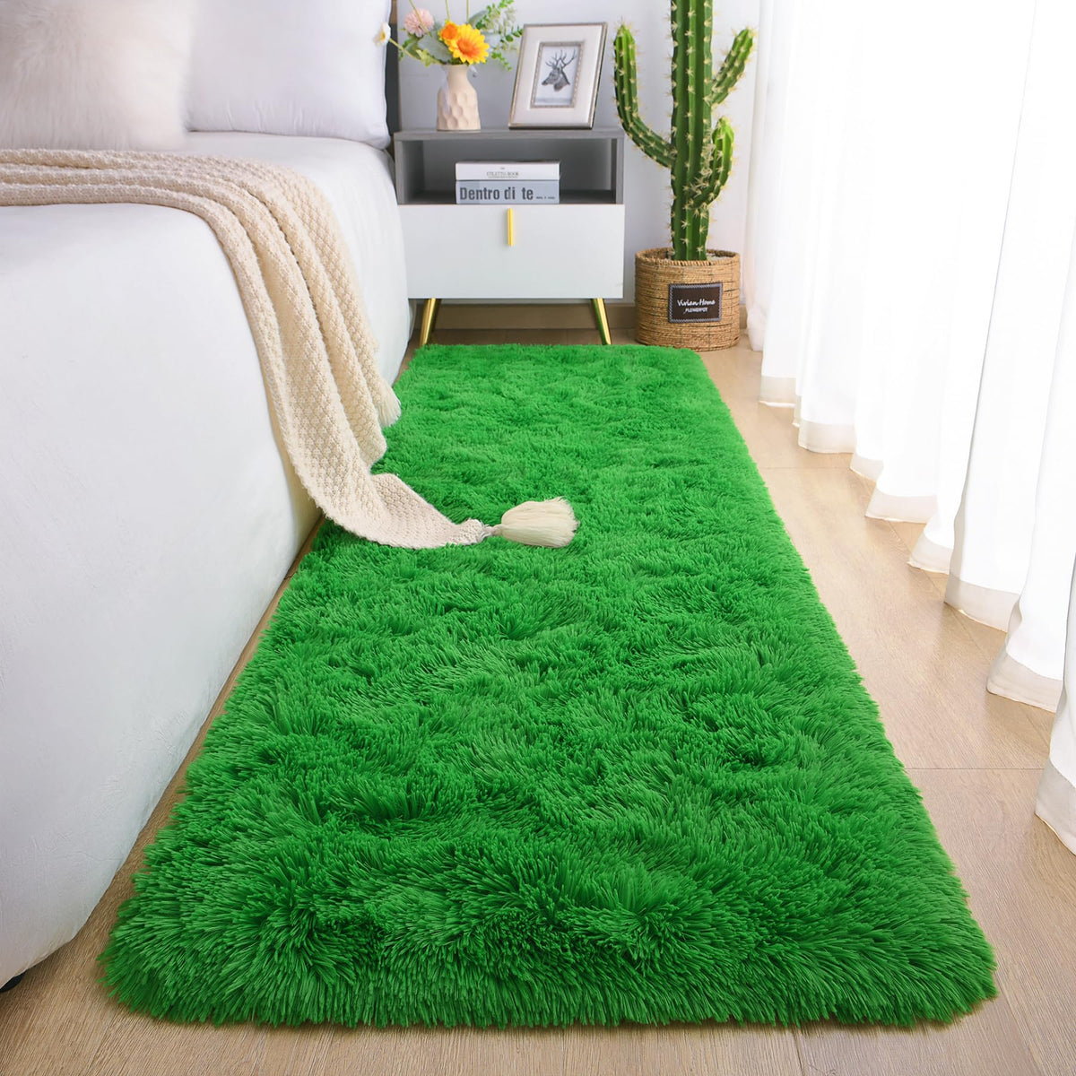 Chicrug Soft Runner Rug for Bedroom Living Room Plush Fluffy Rug 2x10