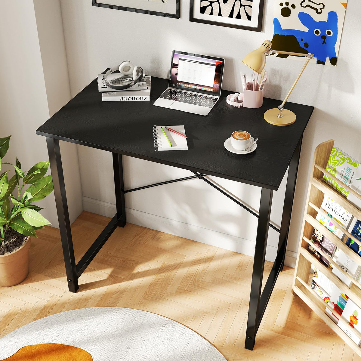 DUMOS Small Computer Desk, Gaming Desks for Home Office Bedroom