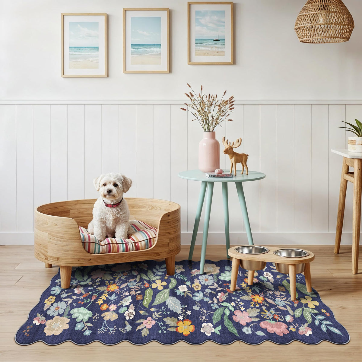 Vintage Washable Non-Slip Hallway Runner Rug, 2' x 7'
