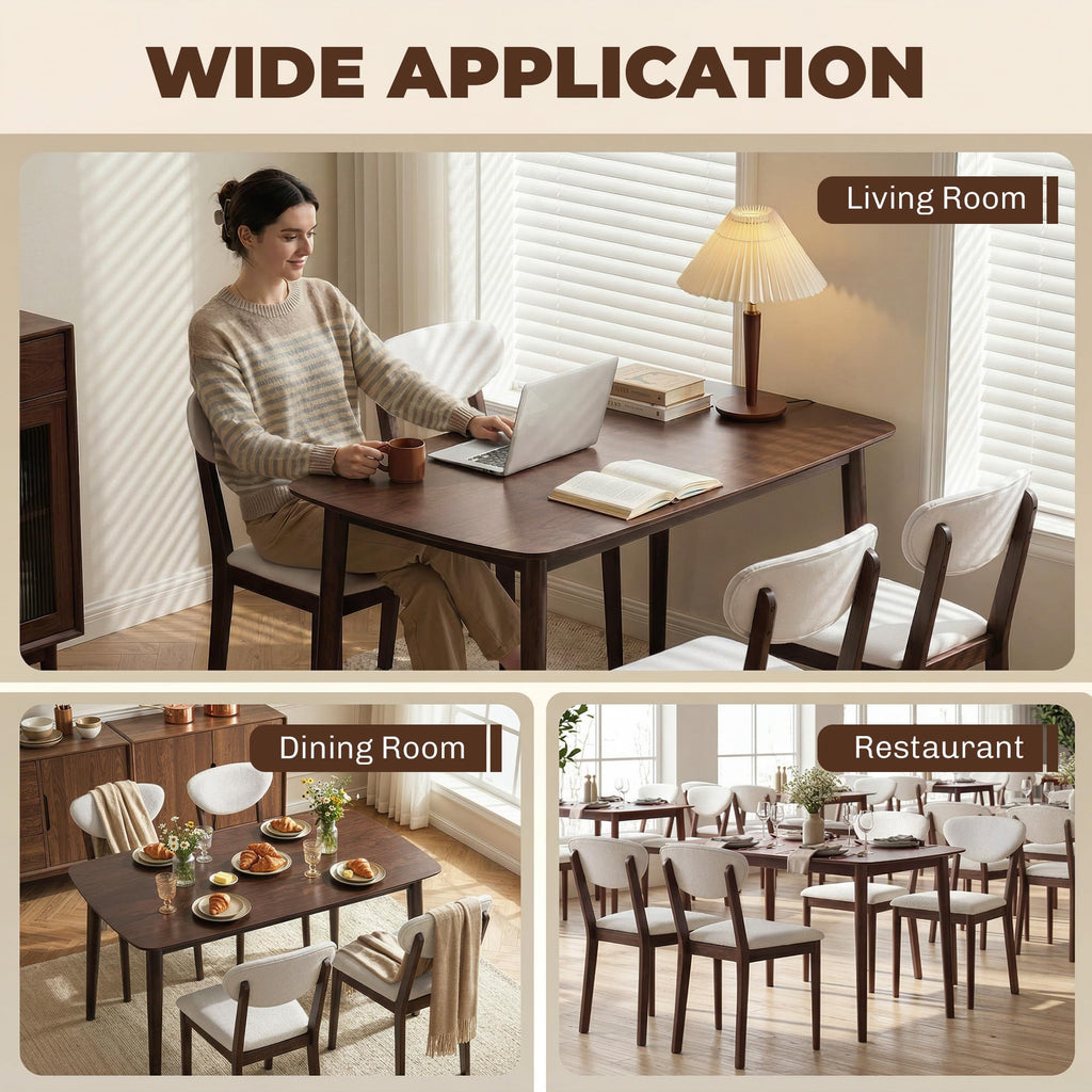 HOMCOM 5-Piece Dining Table Set for 4 Mid Century Modern