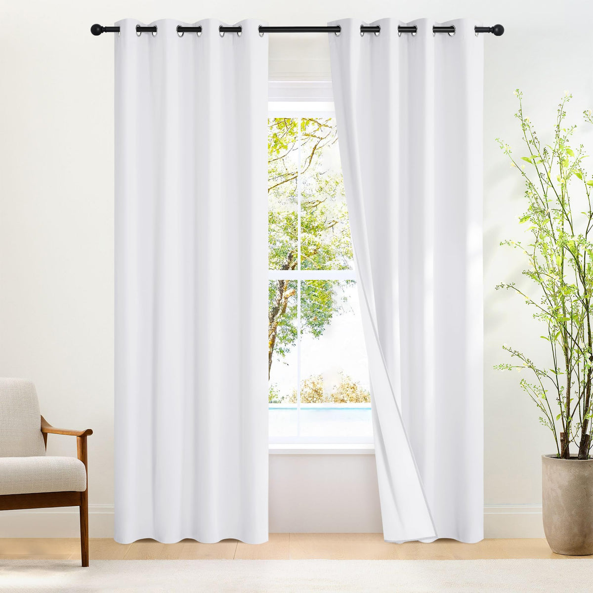 NICETOWN Grommet Blackout Room Darkening Curtains