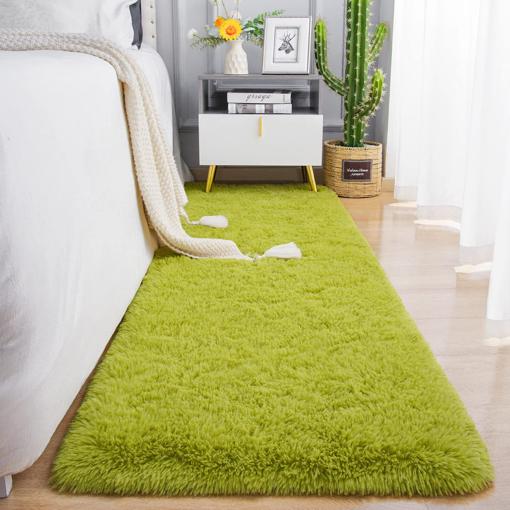 Chicrug Soft Runner Rug for Bedroom Living Room Plush Fluffy Rug 2x10