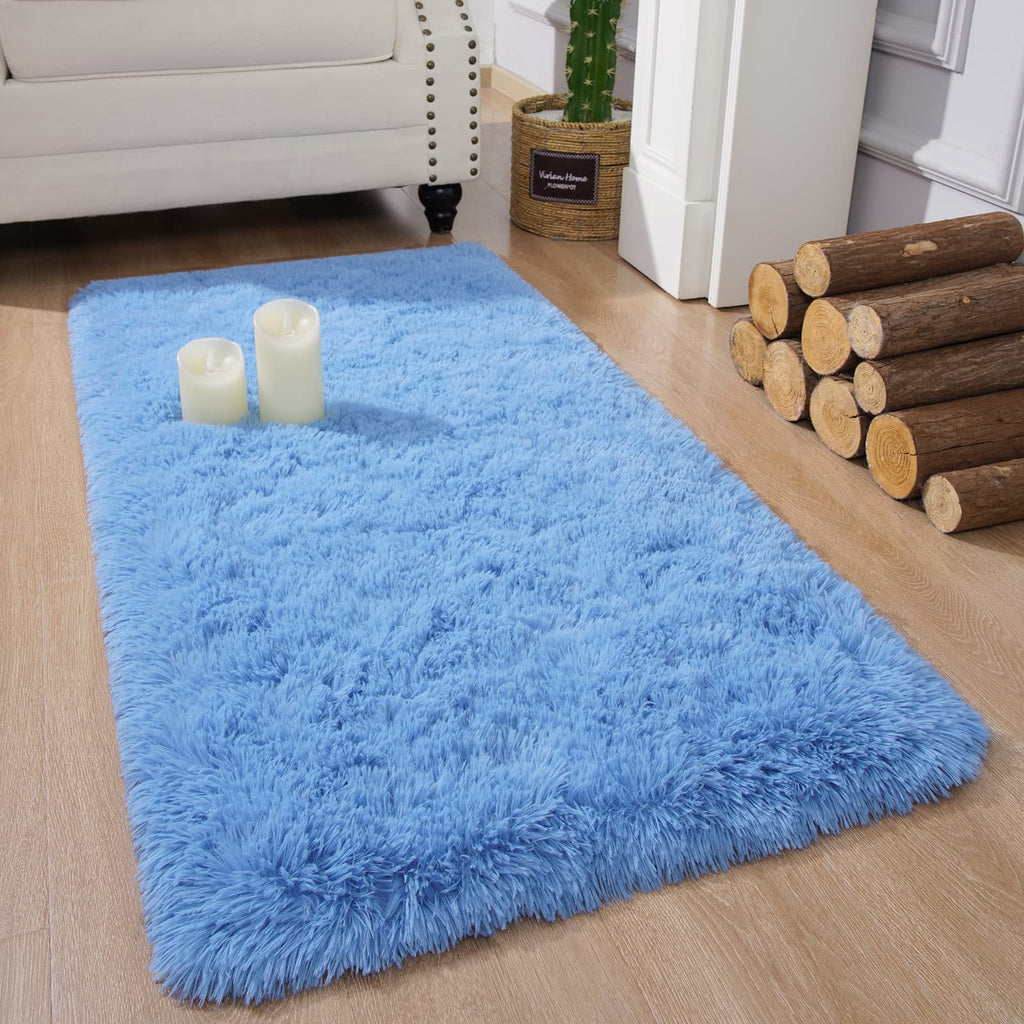 Chicrug Soft Runner Rug for Bedroom Living Room Plush Fluffy Rug 2x10
