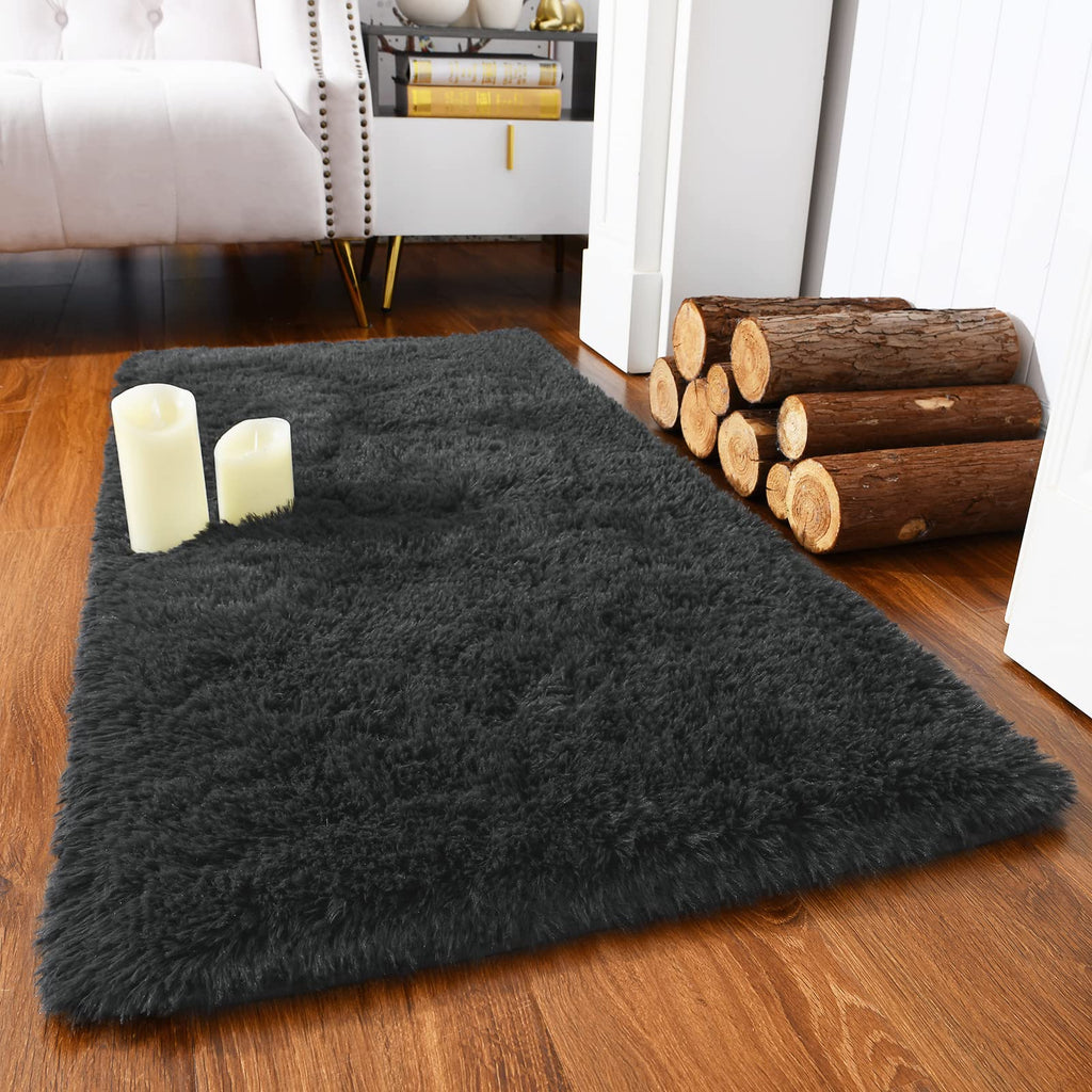 Chicrug Soft Runner Rug for Bedroom Living Room Plush Fluffy Rug 2x10