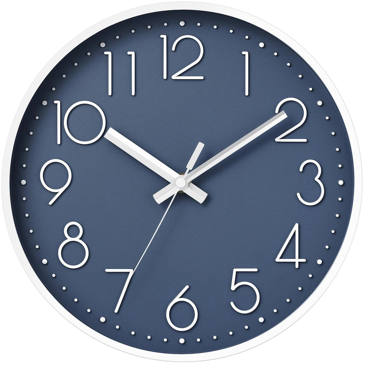 DAXSMY Wall Clock Silent Non-Ticking Modern 3D Wall Clocks Battery Operated - Decorative Clock for Kitchen, Home Office, Bathroom, Bedroom