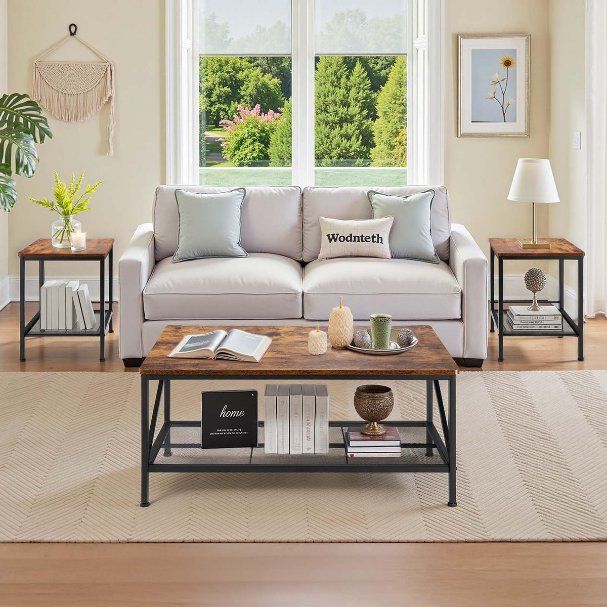 VEVOR 3 Pieces Living Room Table Sets