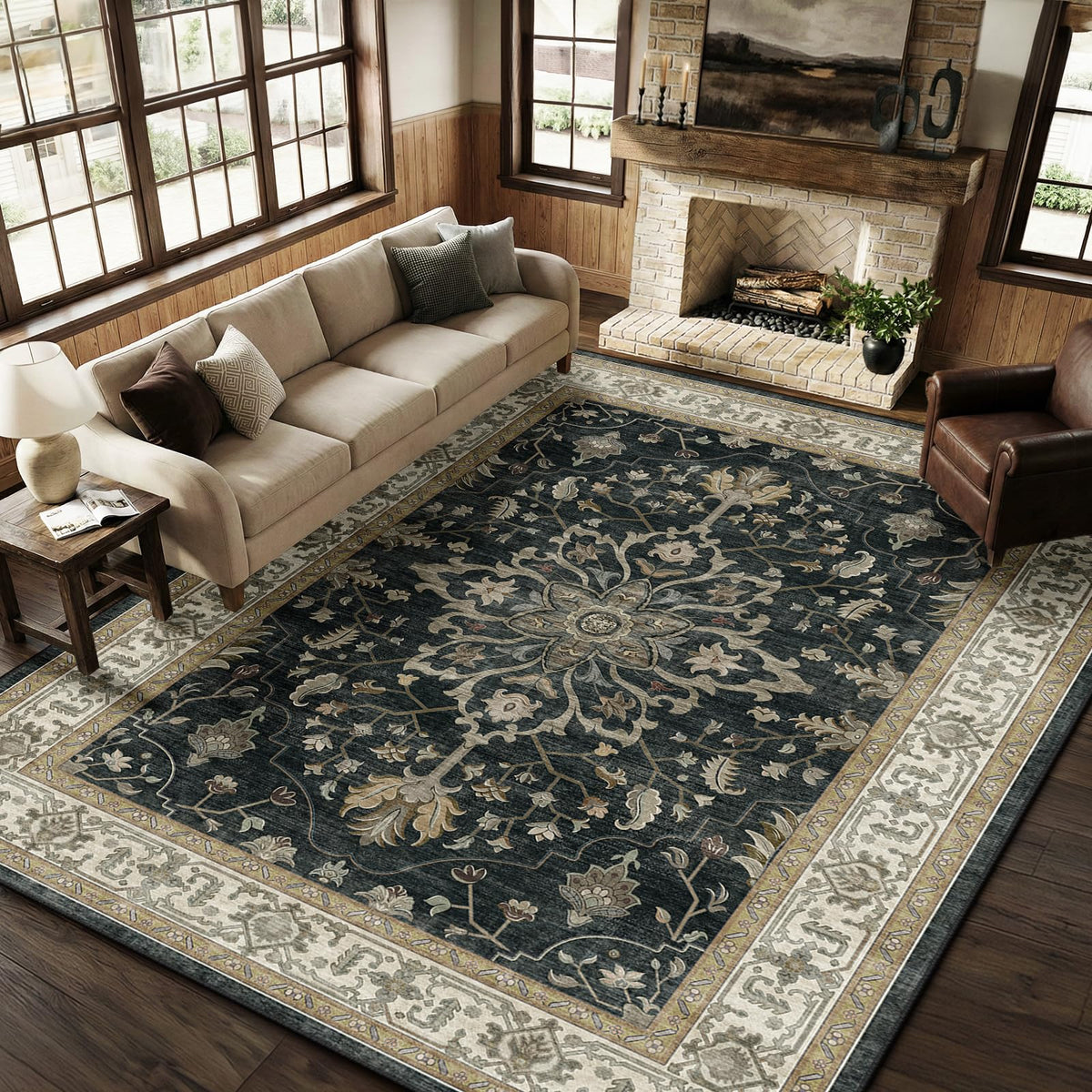 RELEANY Washable Area Rug